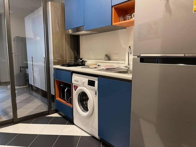 ให้เช่าคอนโด เดอะ เบส สะพานใหม่ ชั้น 9 ห้อง 29 ตรม.เฟอร์ครบ มีเครื่องซักผ้า ติดรถไฟฟ้าสายหยุด