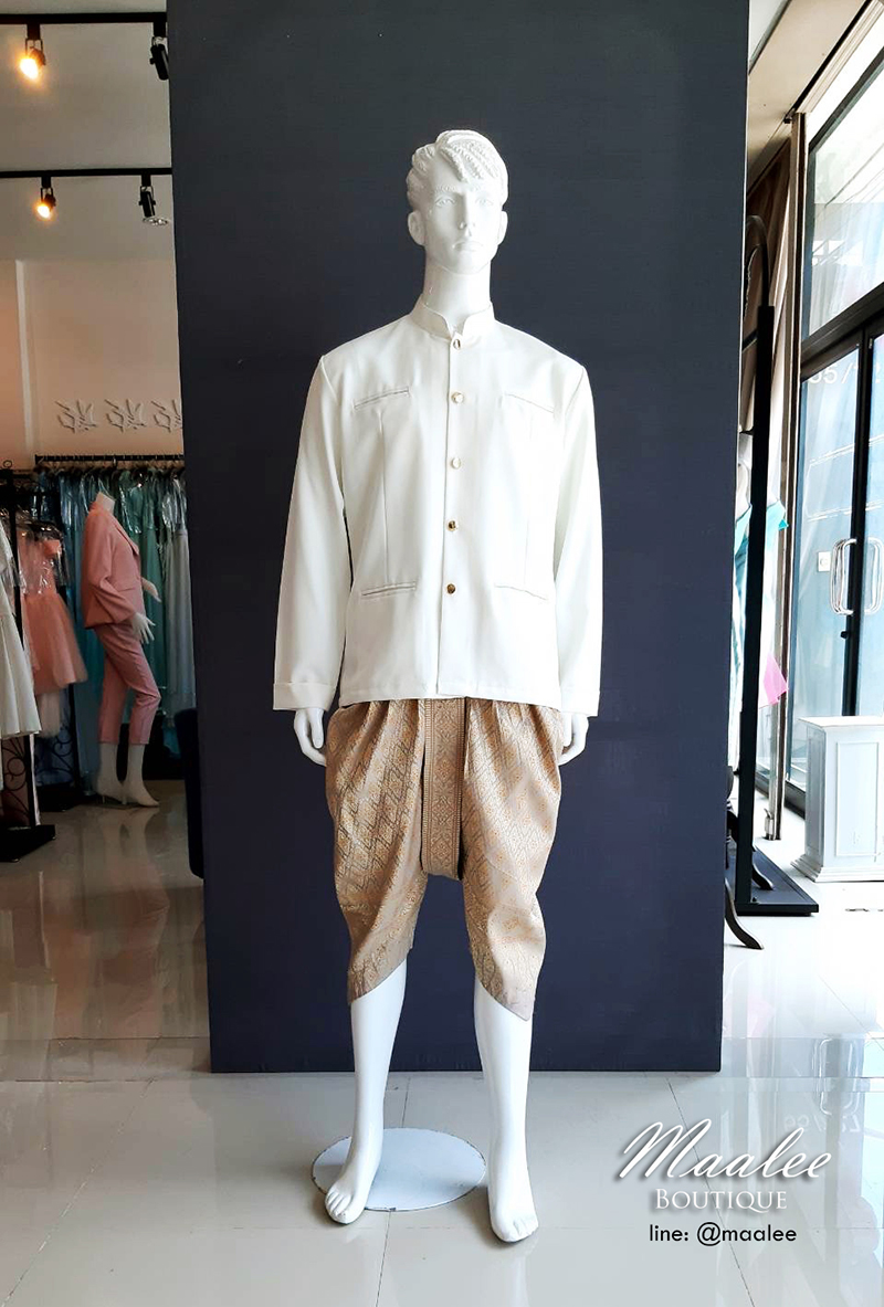 เช่า ชุดไทยเพื่อนเจ้าบ่าว ชุดราชปะแตน โจงกระเบน