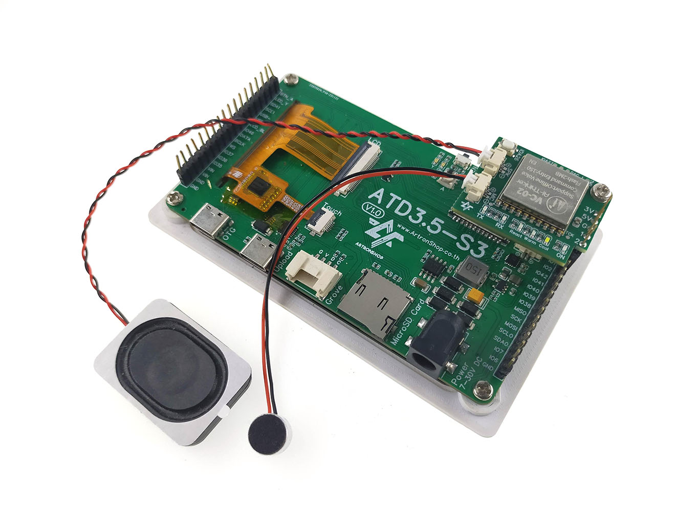 ATD3.5-S3 Voice Recognition shield โมดูลเสริมรู้จำเสียงออฟไลน์สำหรับ ATD3.5-S3