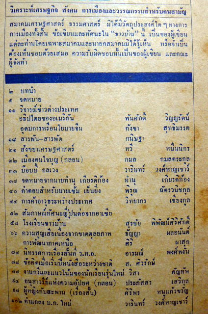 ชาวบ้าน ฉบับ เศรษฐศาสตร์สาร ปีที่ 1 ฉบับที่ 4