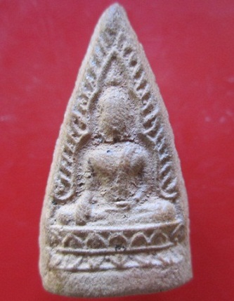 @@พระเนื้อดินพระพุทธชินราช หลังใบเสมาธรรมจักร พระแท้ไม่ทราบที่@@