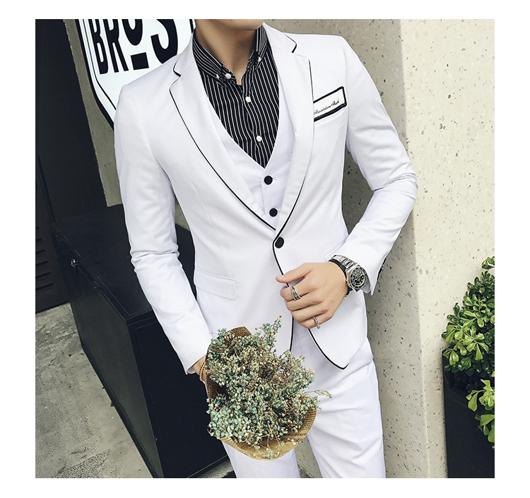 Pre-order ชุดสูทชาย สีขาว เข้ารูป