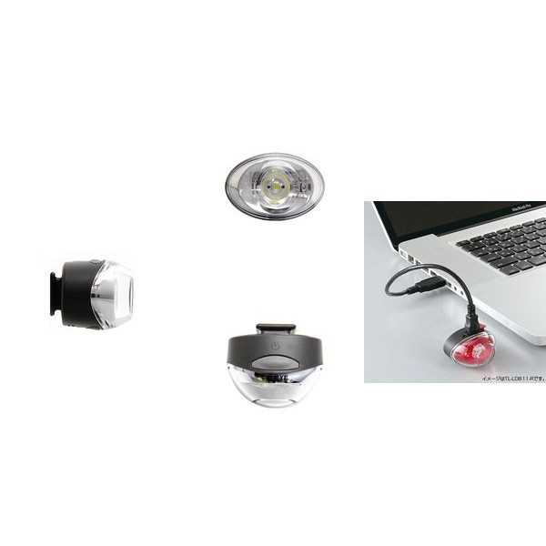 CATEYE ไฟหน้ากระพริบแคทอาย RAPID 1, TL-LD611, สีขาว (USB charge) Front Light