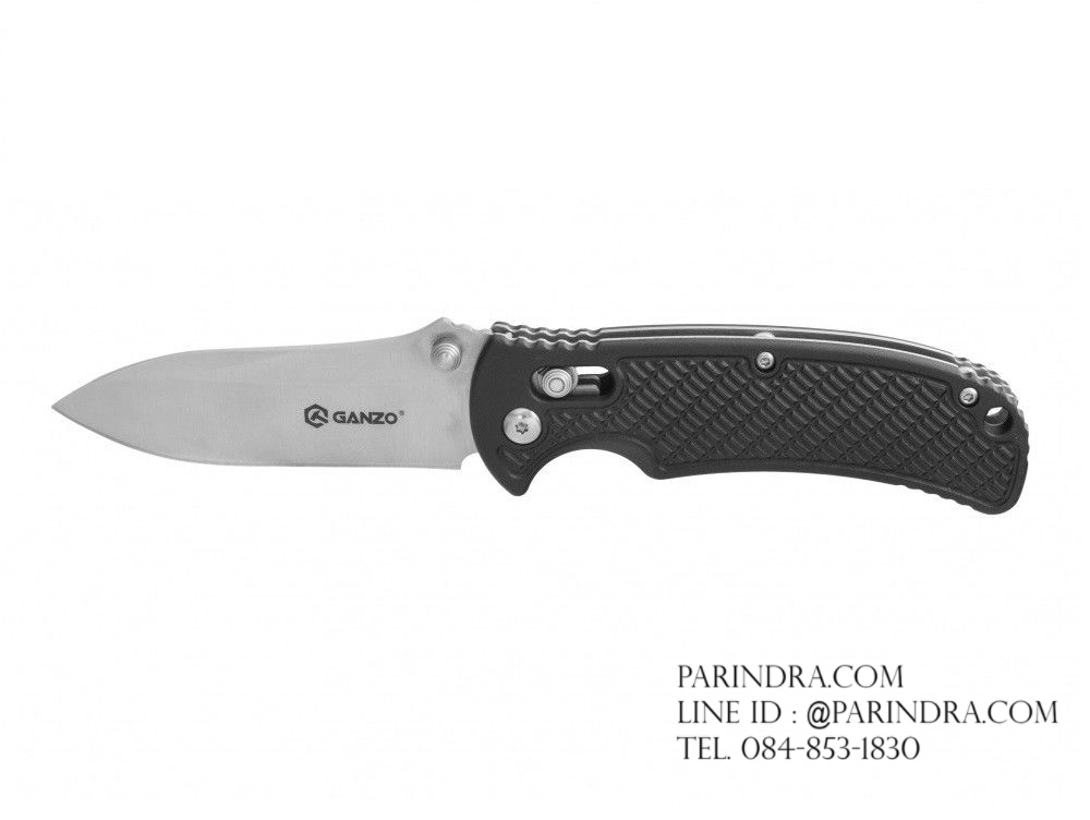 มีดพับ Ganzo กานโซ่ รุ่น G726M BK ด้ามสีดำใบเงิน ของแท้ 100%