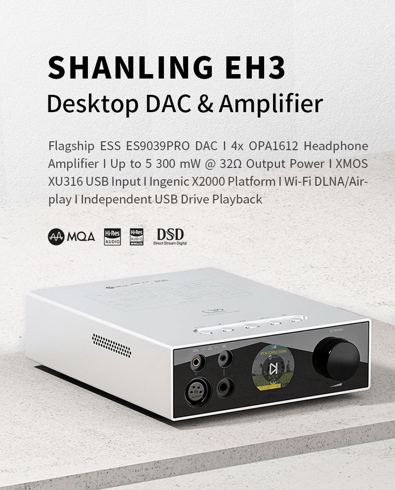 Shanling EH3 DAC/AMP ตั้งโต๊ะ รองรับ MQA, Dual Hi-Res ประกันศูนย์ไทย