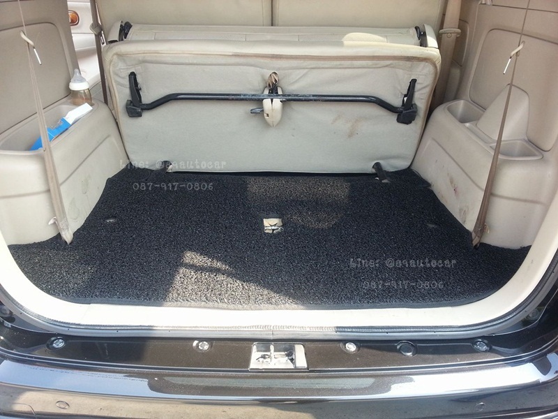 พรมปูพื้นรถยนต์ Toyota Avanza 2008 ไวนิลสีดำขอบดำ