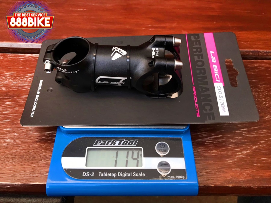 LABICI คอแฮนด์อลูมิเนียม LA BICI STX1.5 ,ยก +/- 7° วัสดุอลูเบา ยาว 70-120มม มีสีดำและสีแดง