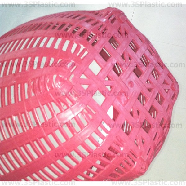 เข่งพลาสติกหูเหลี่ยม เบอร์5 Ø 44.0 x 35.5 สีทึบ