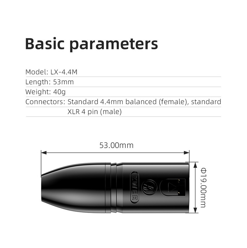 FiiO LX-4.4M อะแดปเตอร์แปลง XLR 4 พิน เป็น 4.4mm Balanced ประกันศูนย์ไทย