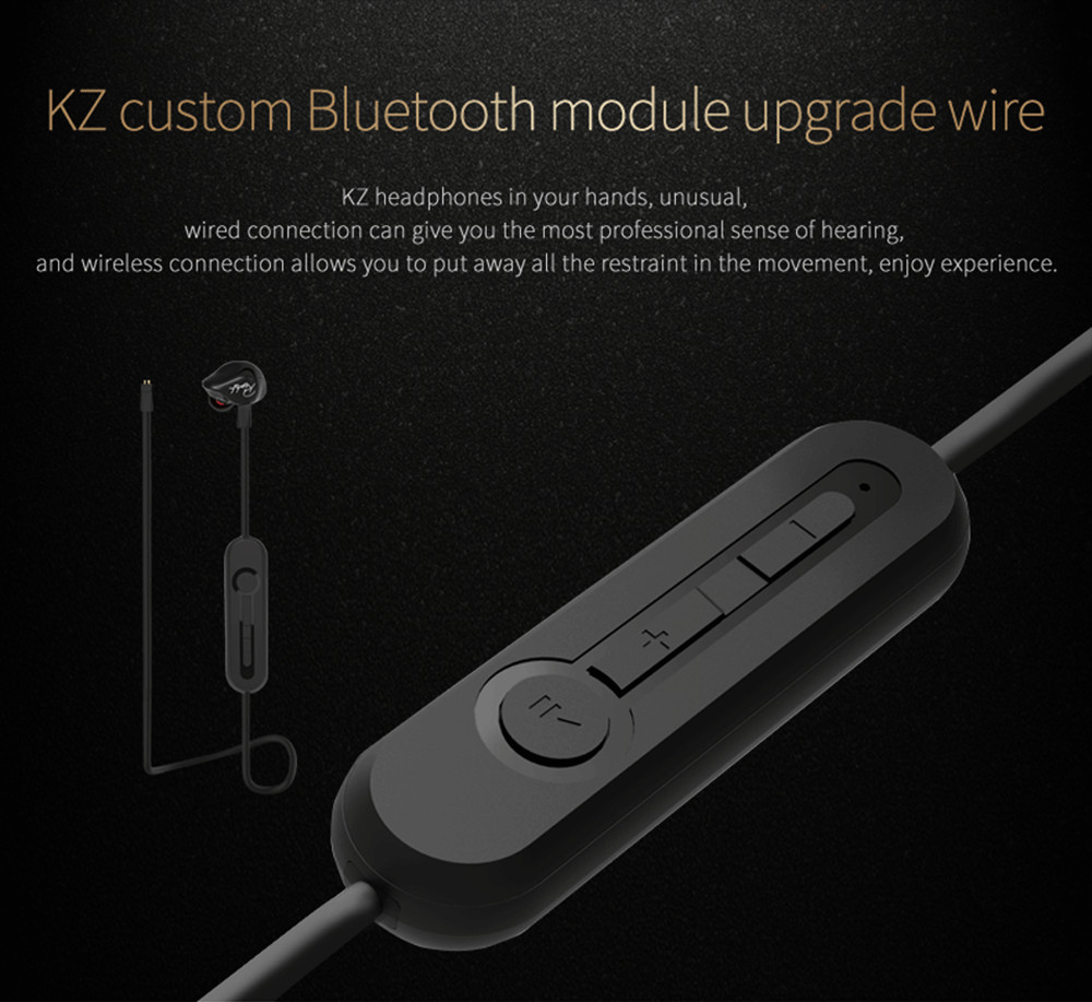 ขายสายหูฟัง KZ Bluetooth สำหรับหูฟัง KZ ZST/ED12 , ZS3/ZS5 รองรับ Bluetooth 4.1,ใช้รับสาย,เปลี่ยนเพลง,เพิ่มระดับเสียงได้