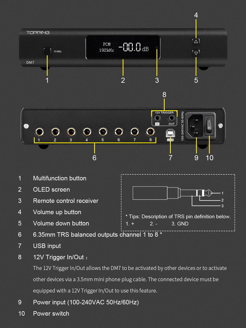 Topping DM7 8 Channel DAC ระดับเรือธง ประกันศูนย์ไทย