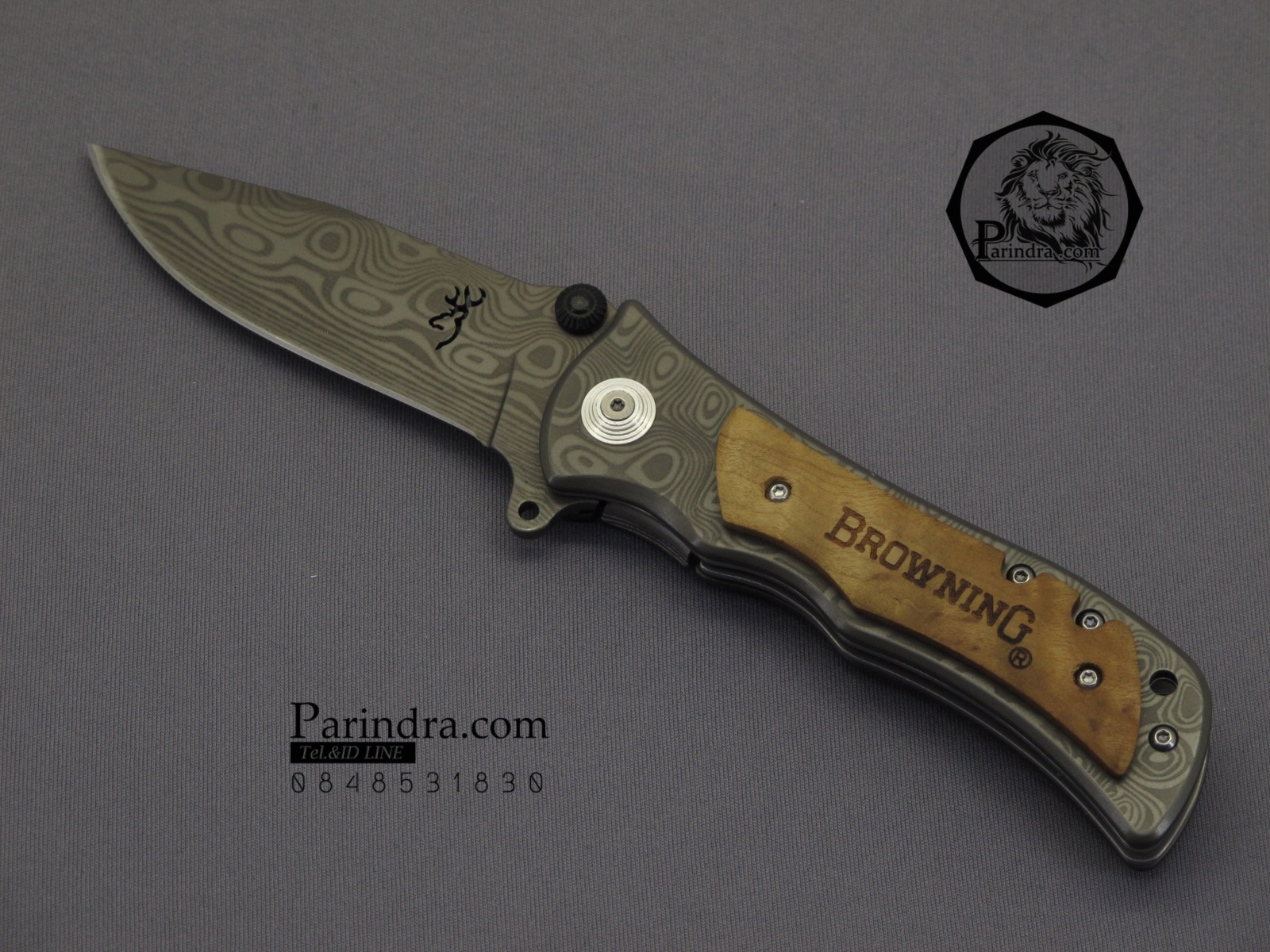 มีดพับ Browning Damascus Design ลายดามัสกัส (OEM)