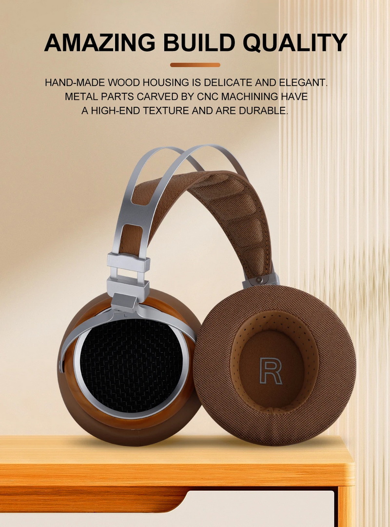 Sivga Luan หูฟัง Headphone ไดรเวอร์ไดนามิก ไดอะแฟรมชุบนิกเกิล ไม้แบบเปิดด้านหลัง ประกันศูนย์ไทย