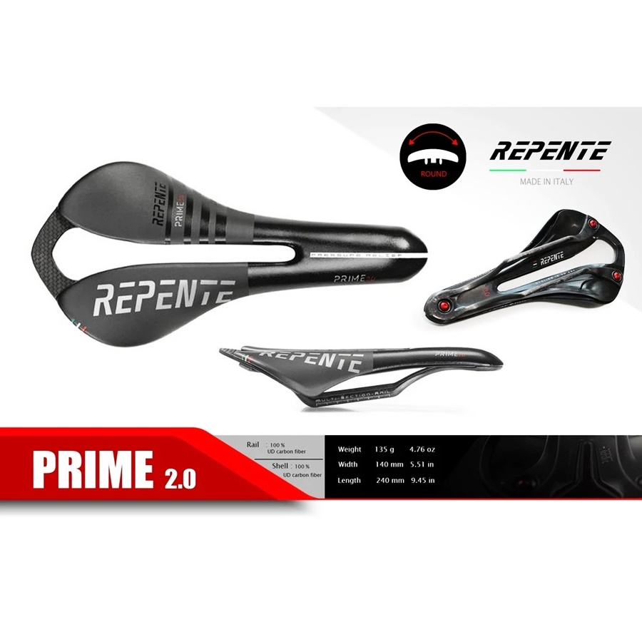 อานจักรยาน REPENTE รุ่น Prime 2.0 รางคาร์บอน- กว้าง 132 mm - MADE IN ITALY