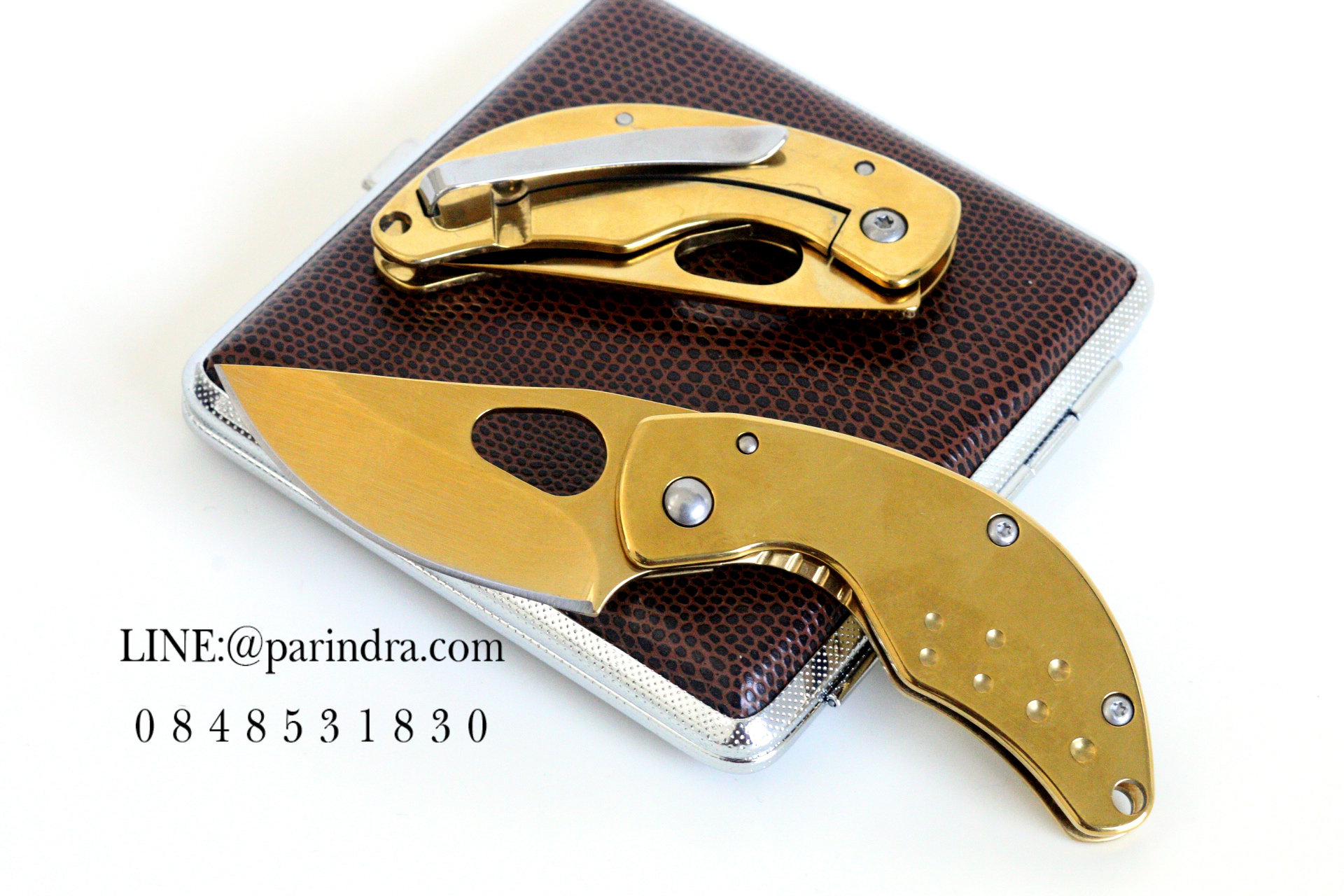 มีดพับ Cricket สีทอง ขนาดเล็ก พกพา ราคาประหยัด