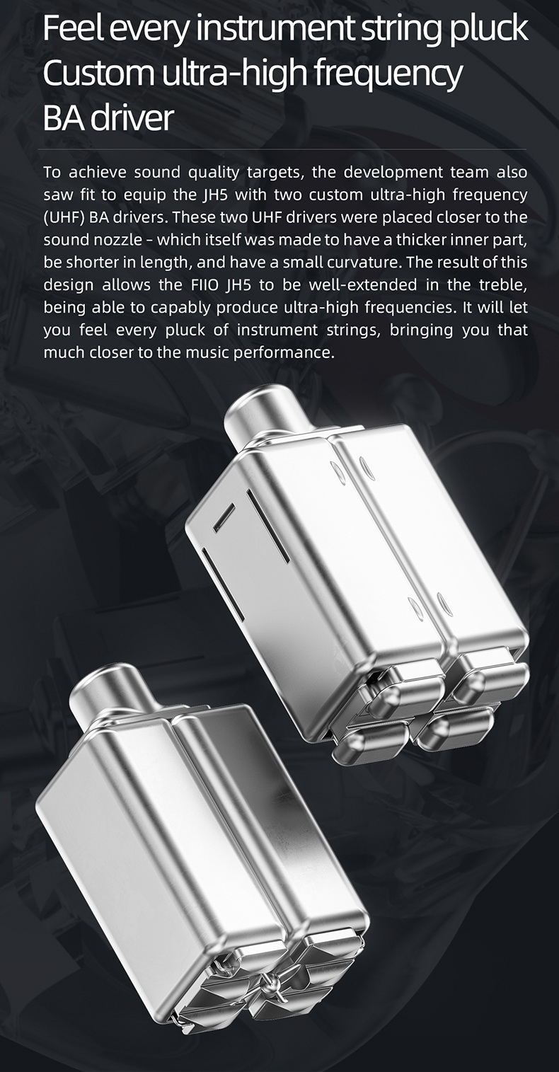 FiiO Jade Audio JH5 หูฟัง IEMs Hybrid 5 ไดรเวอร์ 1DA+4BA รองรับ Hi-Res ประกันศูนย์ไทย