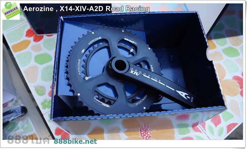 จานหน้าเสือหมอบ Aerozine รุ่น X14-XIV-A2D Road Racing Crankset black, 50-34T