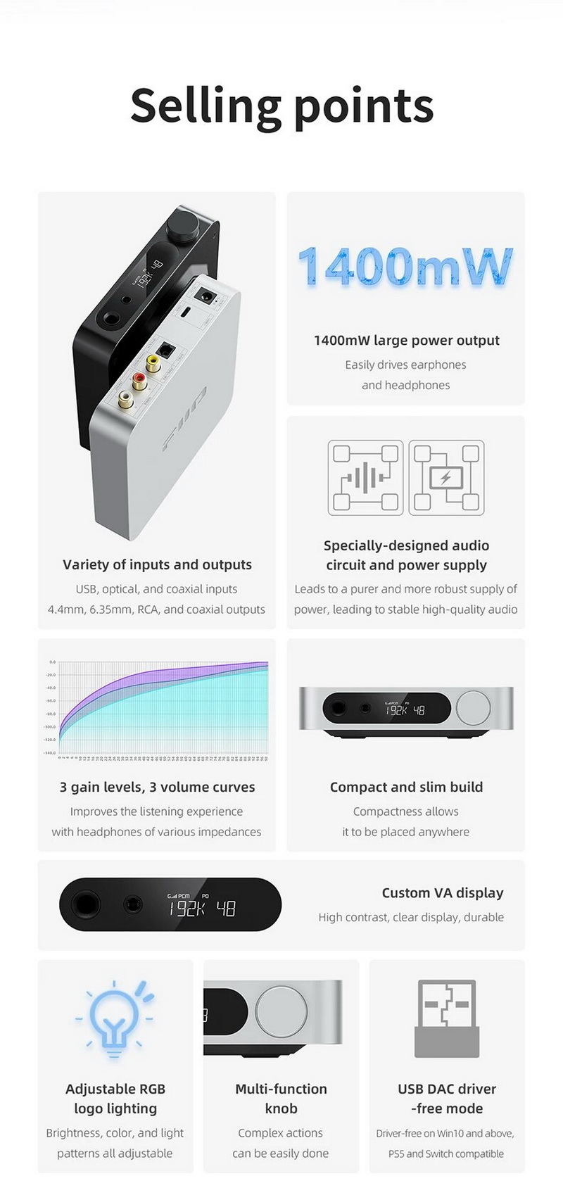 FiiO K11 DAC/AMP ตั้งโต๊ะประสิทธิภาพสูง กำลังขับสูง รองรับ Hi-Res ประกันศูนย์ไทย