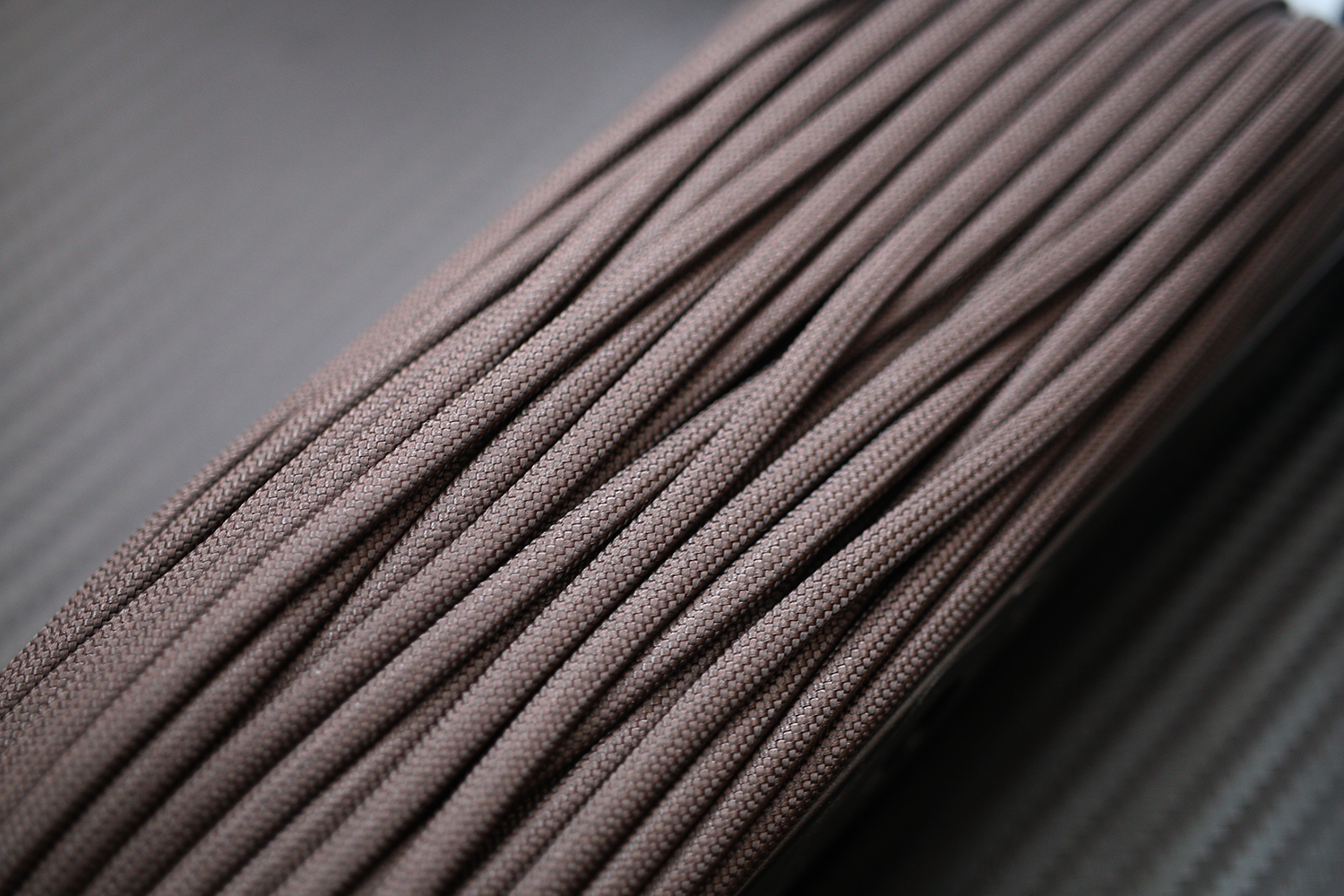 เชือกพาราคอร์ด PARACORD 550 คุณภาพสูง # DARK COFFEE ใช้ได้งานได้เอนกประสงค์