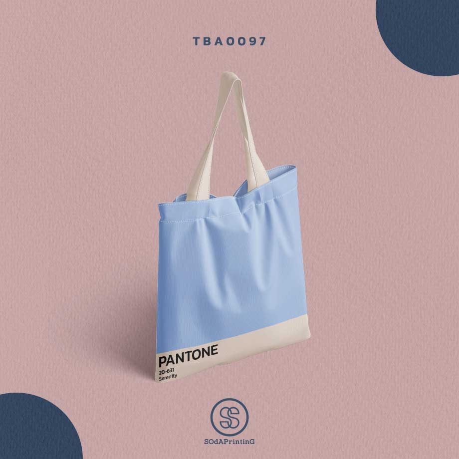 กระเป๋าแคนวาส พิมพ์ลาย 20-631 Pantone TBA0097 #SOdABag #SOdAPrintinG #กระเป๋า #กระเป๋าผ้า