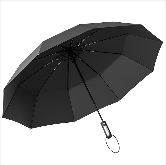 ร่มพับ 3 ตอน 23 นิ้ว 10 ก้าน เปิด-ปิด อัตโนมัติพร้อมสายคล้องมือ รุ่น NQ-66