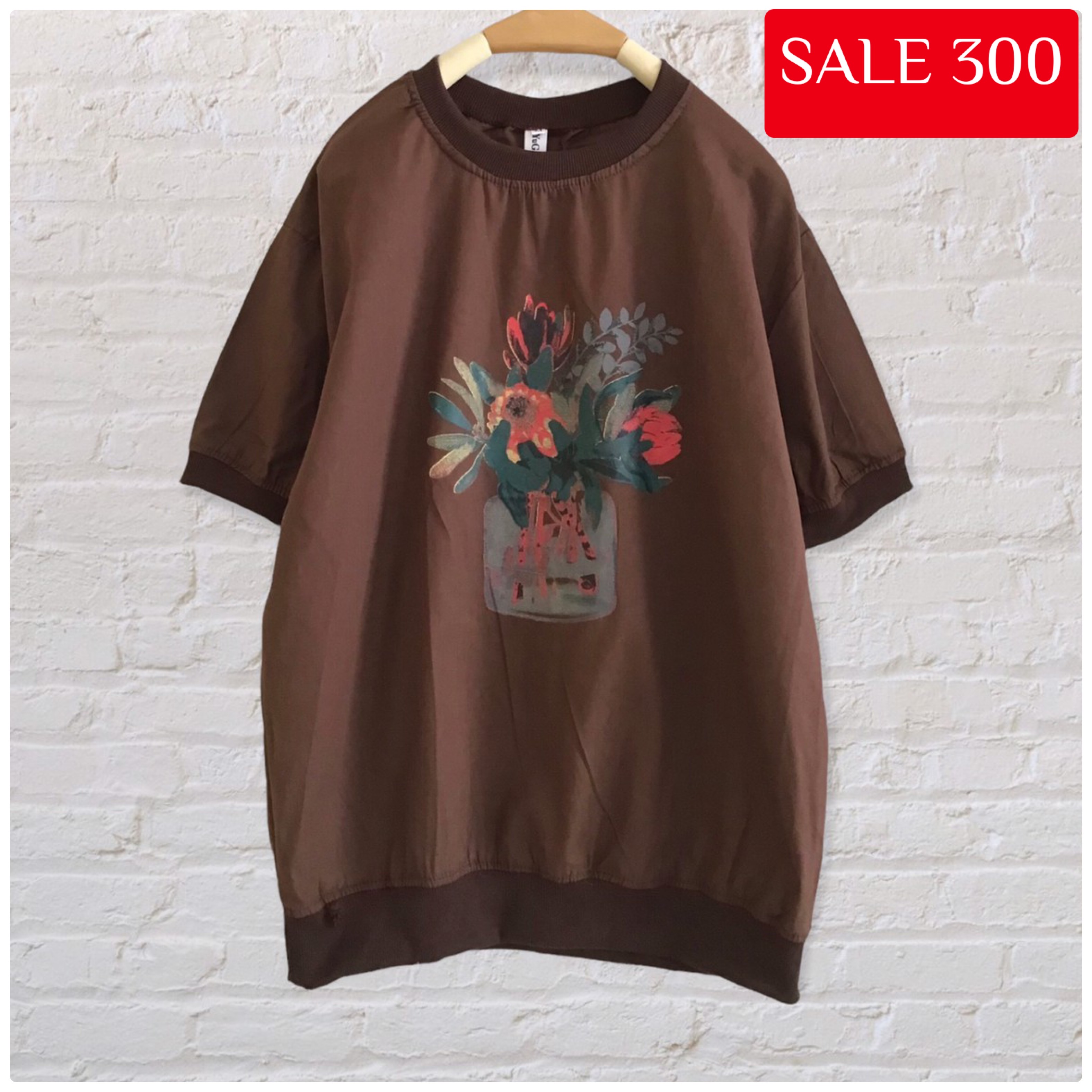 เสื้อผ้าลินินผสมฝ้ายสกรีนลาย