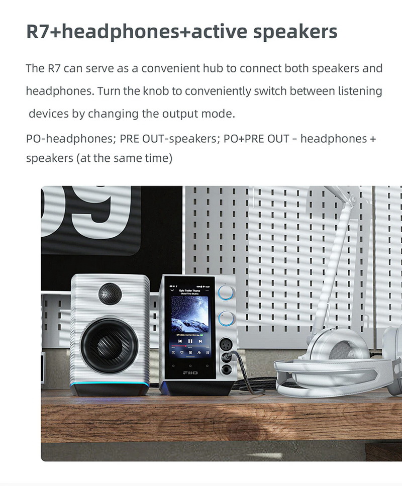 FiiO R7 เครื่องเล่นเพลงสตรีมมิ่งตั้งโต๊ะ DAP+DAC+AMP ครบจบในตัว รองรับ MQA, Roon Ready