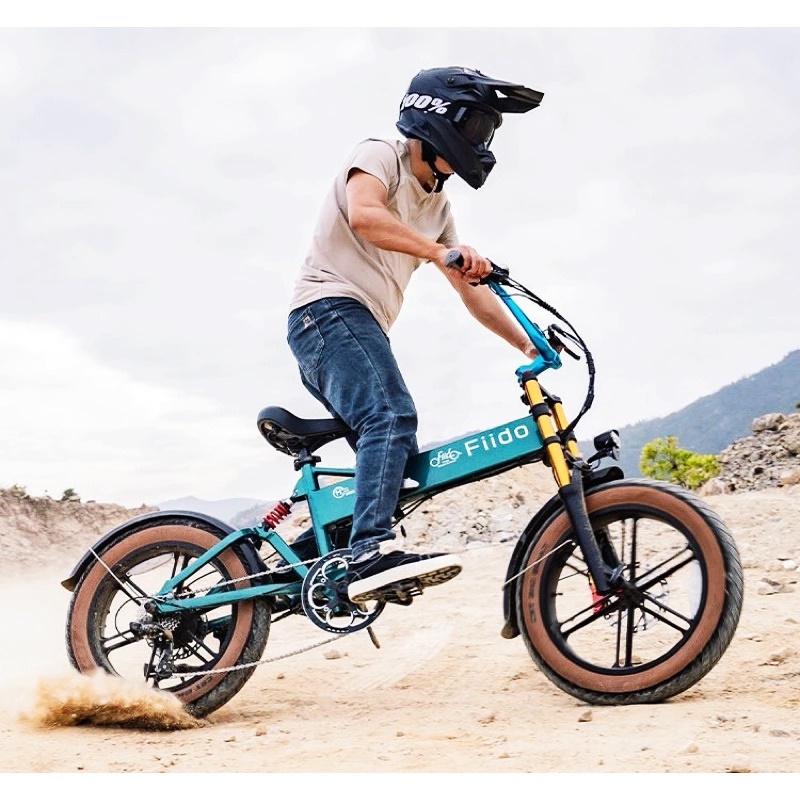 รถจักรยานไฟฟ้า FIIDO M1 PRO FATBIKE 2025 มอเตอร์ไฟฟ้าล้อหลังแบบเกียร์ 500W แบตเตอรี่ DMEGC ความจุ 556.8Wh 48V 2A