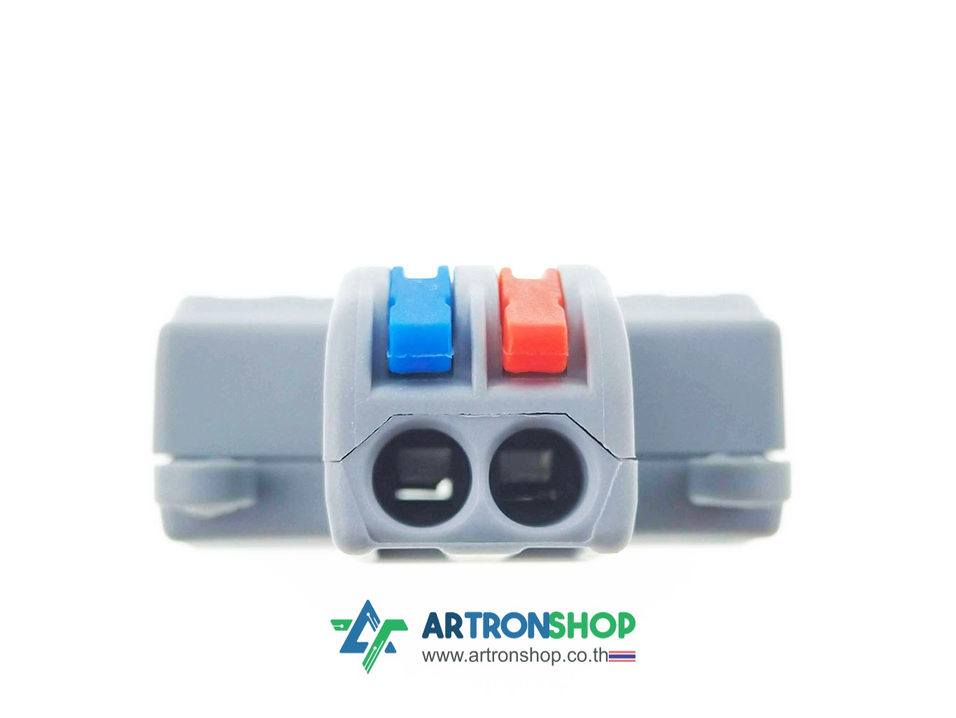 เทอร์มินอลต่อสายไฟ แบบเข้า 2 ออก 6 สีเทา