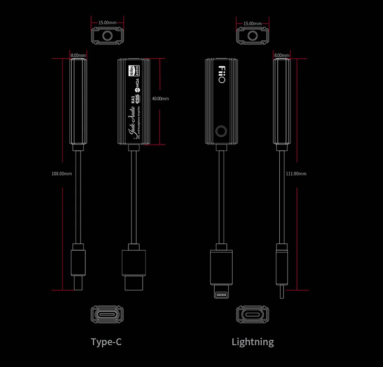 FiiO KA1 DAC&Amp หางหนูระดับเรือธง รองรับ MQA, Hi-Res
