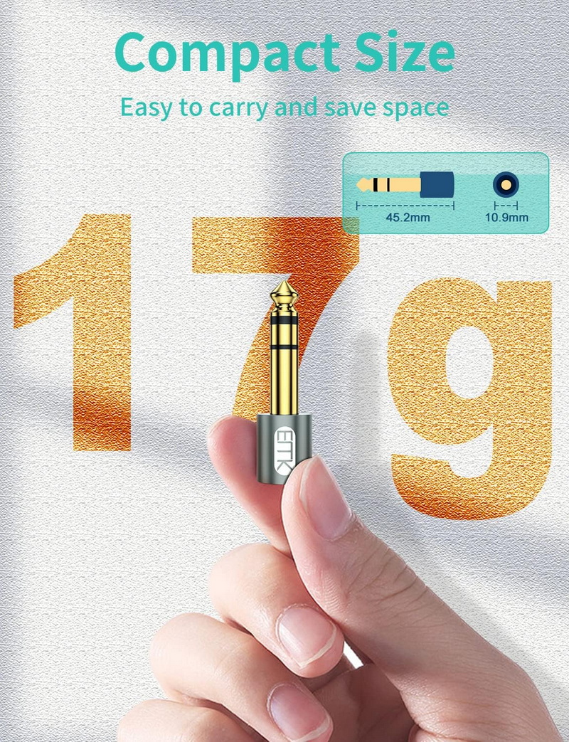 ERTK Grey Adapter แปลง 6.35 to 3.5mm สำหรับเครื่องเสียง ประกันศูนย์ไทย