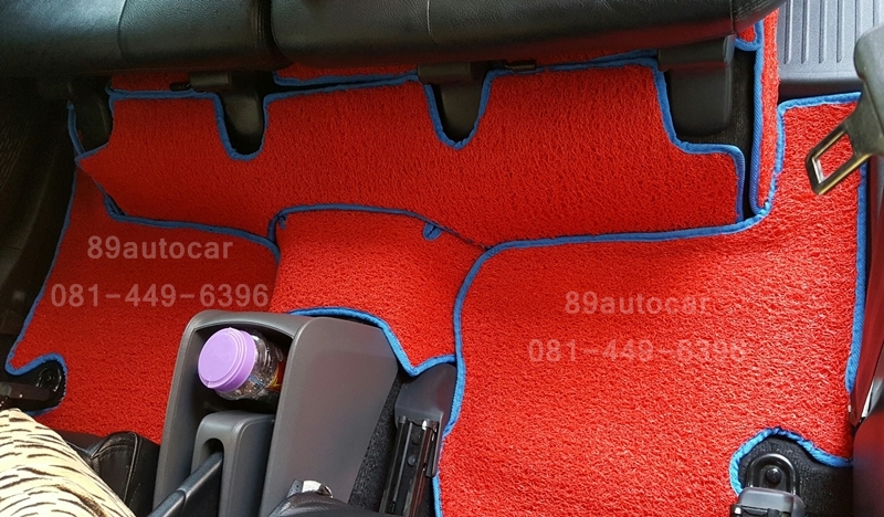 พรมปูพื้นรถยนต์ Toyota Avanza 2012 ไวนิลสีแดงขอบฟ้า