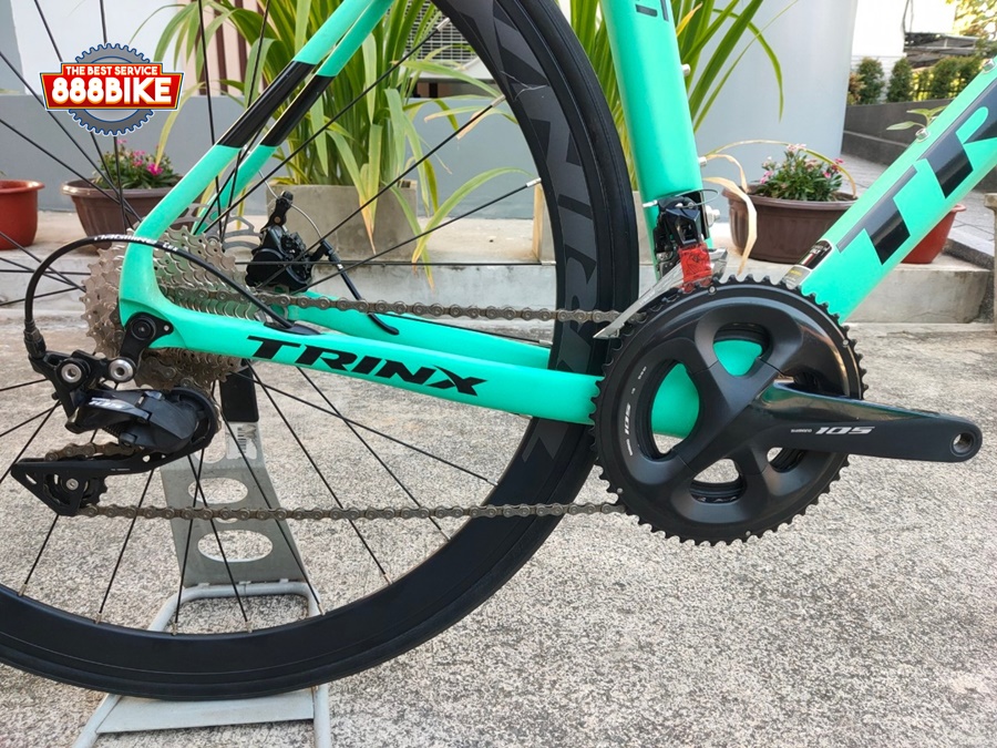 จักรยานเสือหมอบ TRINX RAPID 2.1 DISC Road bike Carbon, 2*11 speed 105 SHIMANO ล้อ 700C, 2020 (ดิสสาย)