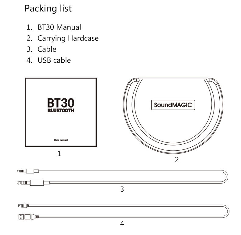 ขาย SoundMagic BT30 เฮดโฟนพกพา รองรับบลูทูธ 4.0 เสียงคมชัด น้ำหนักเบา พกพาง่าย