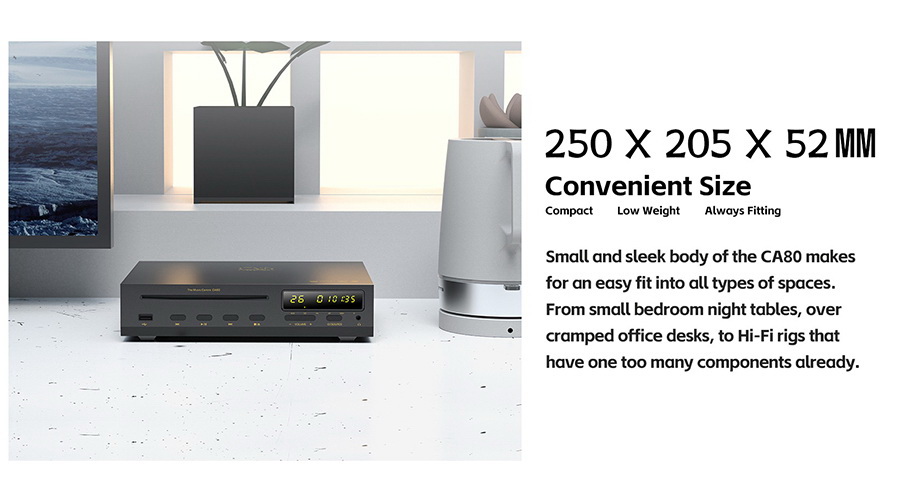 Shanling CA80 เครื่องเล่น CD พร้อม DAC/AMP ในตัวรองรับ MQA, Dual Hi-Res ประกันศูนย์ไทย