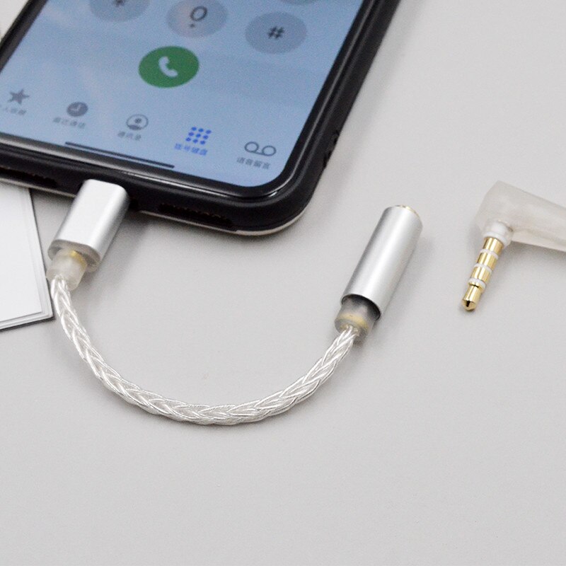 ขาย KZ Lightning to 3.5mm สายทองแดง OFC ชุบเงินถัก