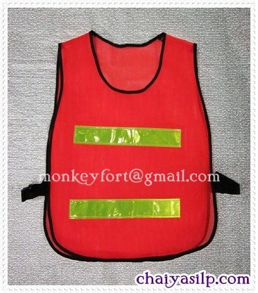 เสื้อสะท้อนแสง 2 ขีด สีส้ม