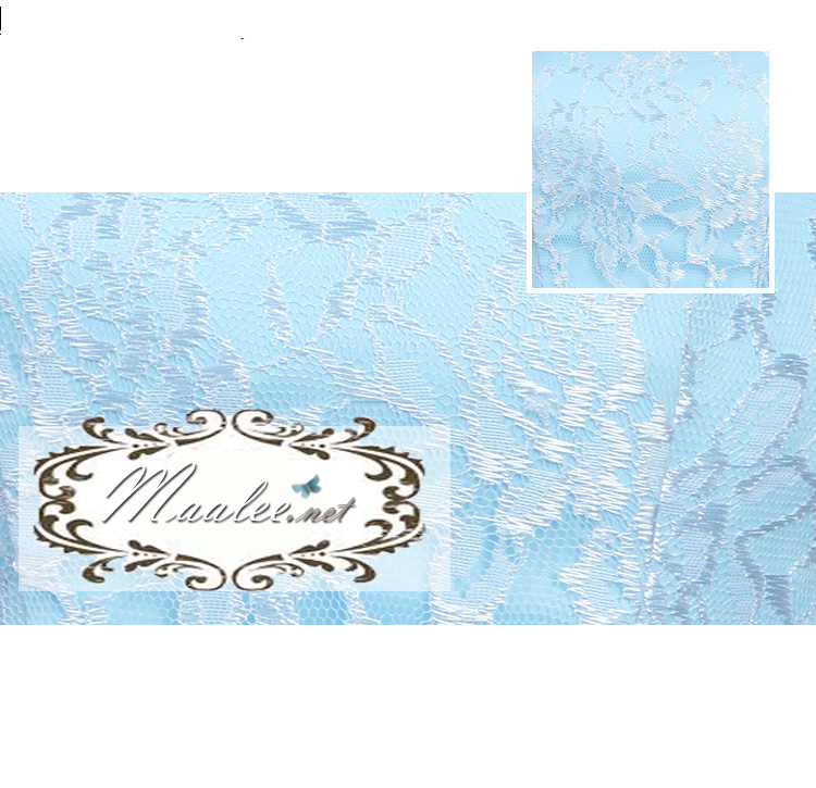 พร้อมเช่า ชุดราตรีสั้น เกาะอก แต่งลูกไม้กระโปรง3ชั้น ผ้าแก้ว ผ้าคาดเอวซาติน หน้าสั้นหลั้งยาว สีฟ้า