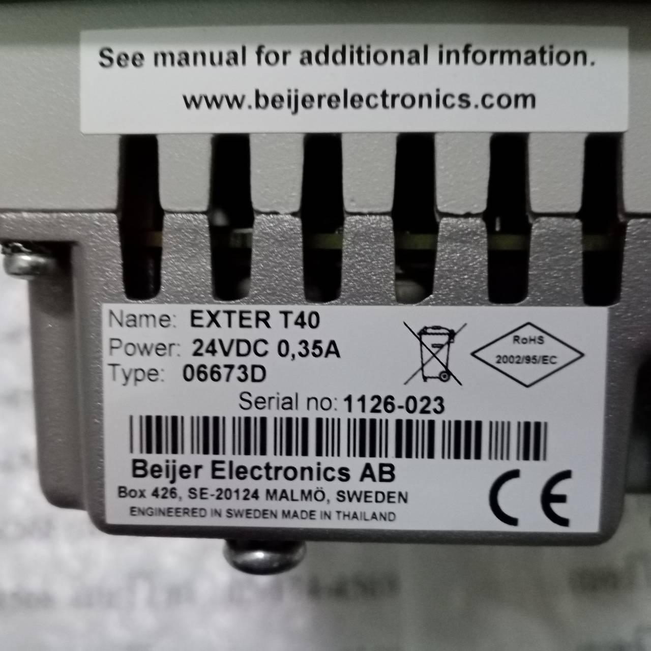 EXTER T40 HMI " BEIJER "