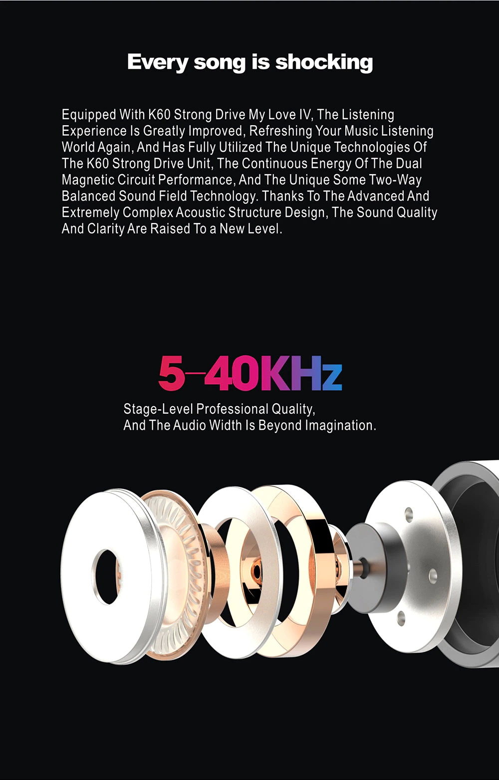 ขาย TFZ MYLOVE 4 หูฟังไดรเวอร์ K60 คุณภาพเสียงระดับมืออาชีพใช้