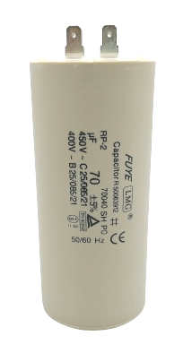 คาปาซิเตอร์ 70uf 450v.(กลม-ขาเสียบ)