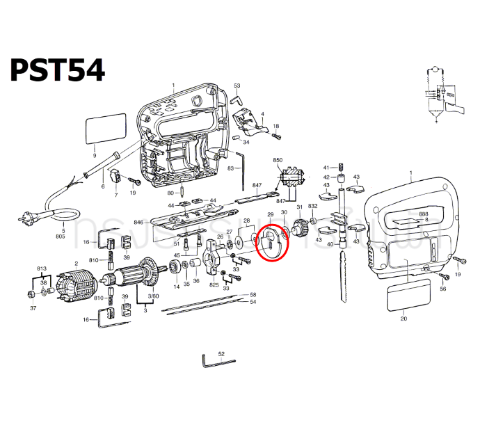 น้ำหนักถ่วง สว่านโรตารี่ Bosch บอช PST 54 [#29] Pn.1619P02421 (แท้-สั่ง)