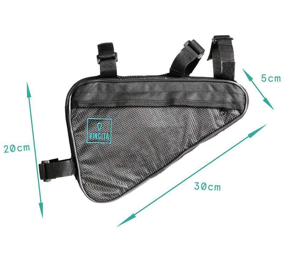 VINCITA Tir-angle Bag, B023M กระเป๋าสามเหลี่ยมใต้เฟรม วัสดุเคลือบกันน้ำ