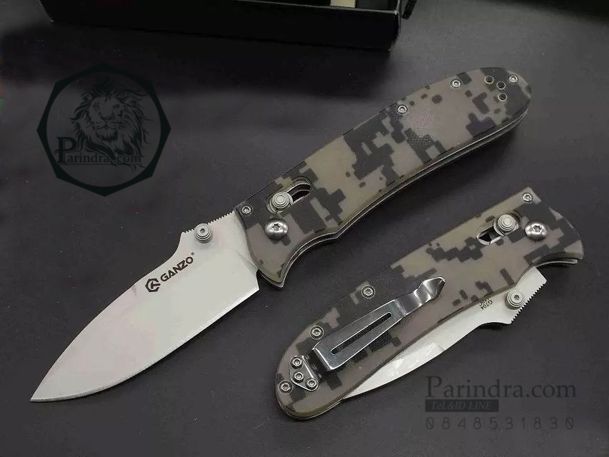 มีดพับ Ganzo รุ่น G704-CA CAMOUFLAGE สีลายพรางทหาร ของแท้ 100%