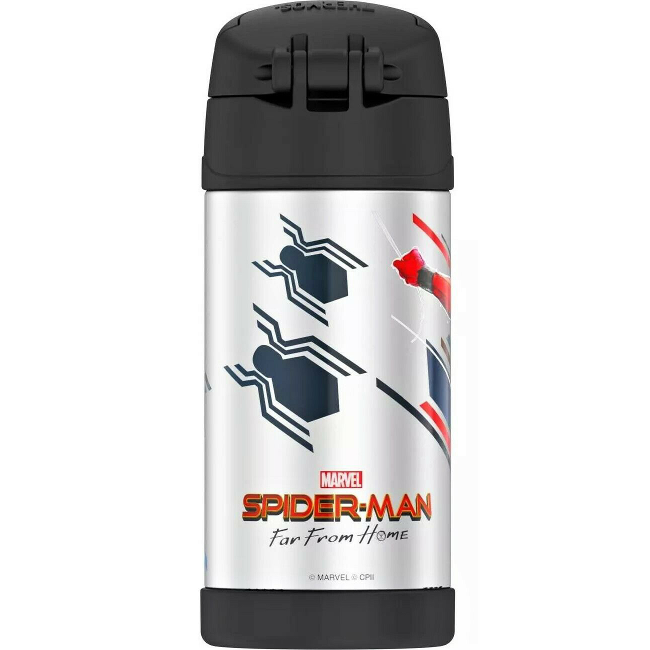 กระติกน้ำเก็บความเย็น Thermos Spider-Man 12oz FUNtainer Water Bottle with Bail Handle - Black