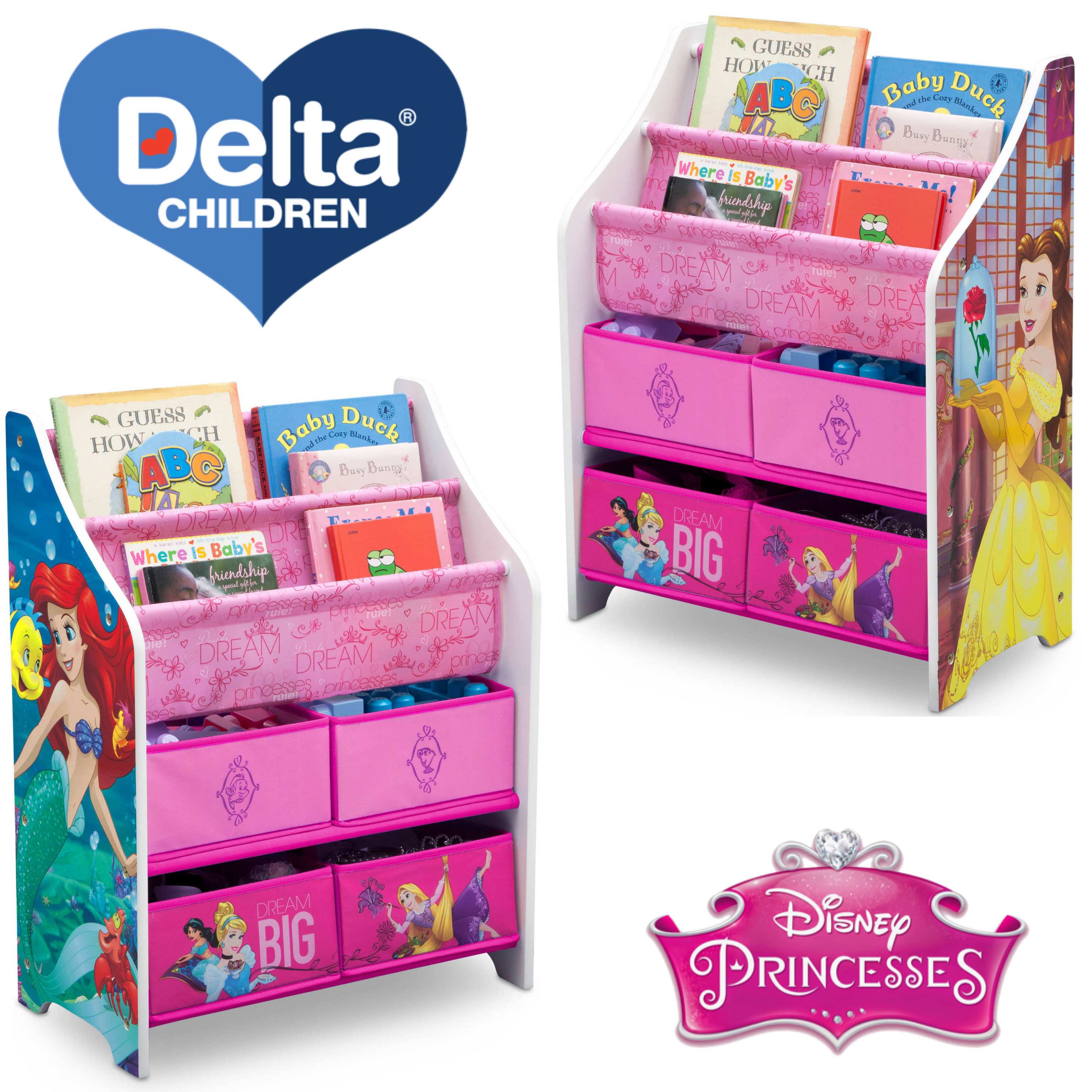 ชั้นเก็บหนังสือ ชั้นวางของ ลายเจ้าหญิง Disney Princess Book and Toy Organizer รุ่นใหม่