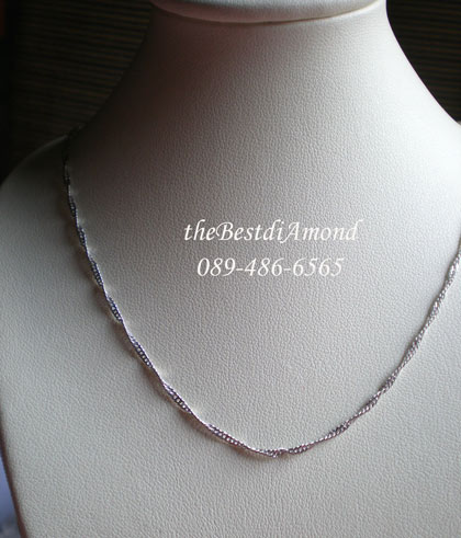 +++BNN-002RD-16===สร้อยคอเปล่าขนาด16นิ้ว=== ใส่ได้กับจี้ หรือ พระ ทุกแบบได้สวย เรียบแต่ดูดี สร้อยจะนิ่มๆนิด ลักษณะเป็นเกลียวๆดูสวย