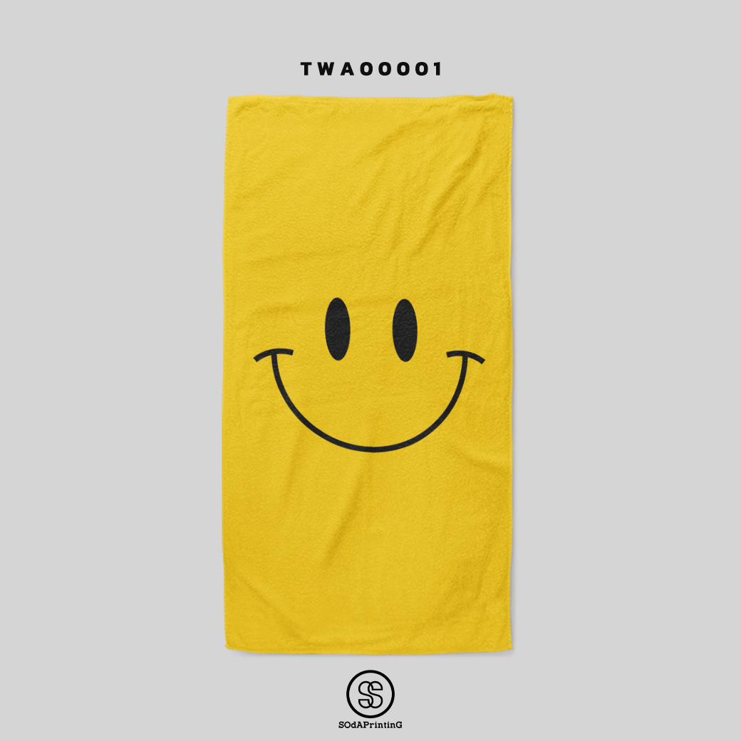 ผ้าเช็ดตัว พิมพ์ลาย SMILE รหัส TWA00001 #SOdAtowel #SodAhome #ผ้าขนหนู #ผ้าเช็ดตัว #towel