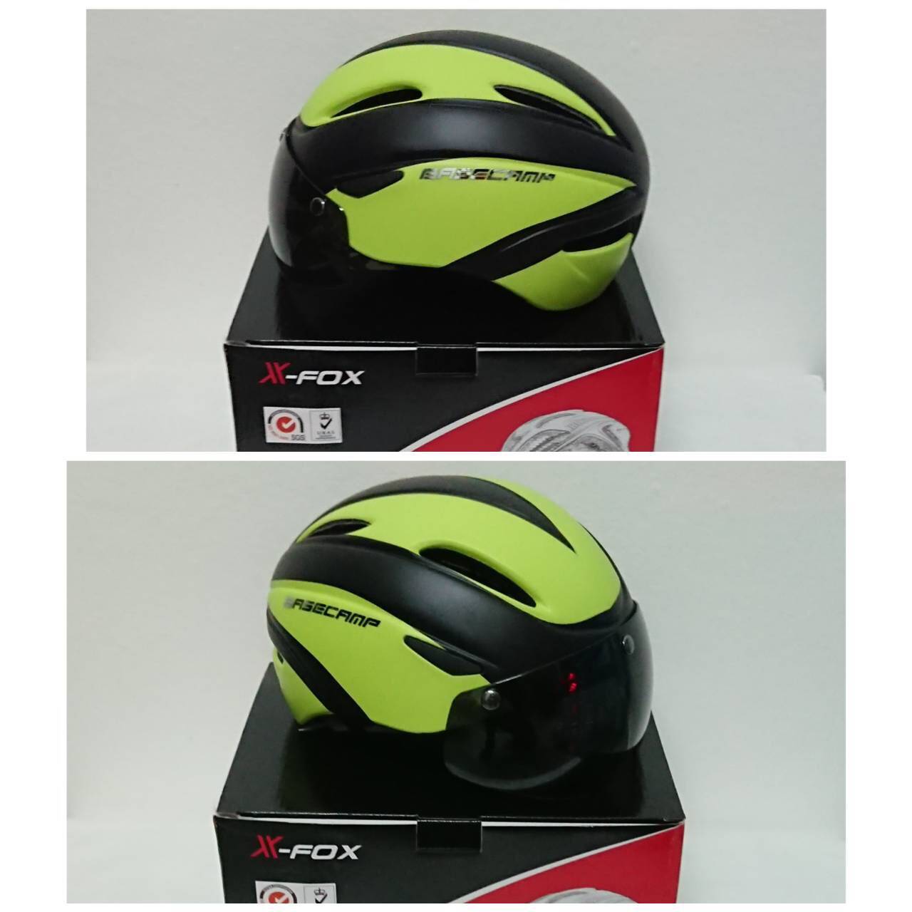 หมวกจักรยานมีแว่น X-Fox V-111 ,AERO HELMETS with goggle