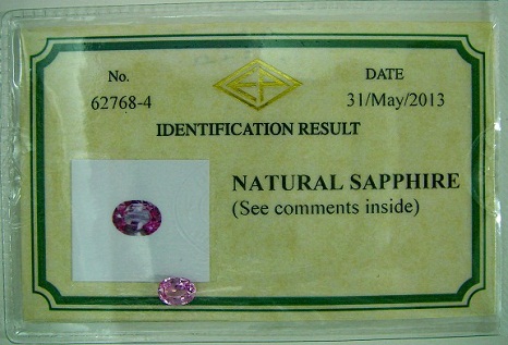 พิ้งซัฟฟาย(Pink Sapphire)พลอยดิบ Unheated ธรรมชาติ100% ความสะอาด IF-VVS ขนาดพลอย 5.2x7.11x3.19 mm. น้ำหนักพลอย 1.075 ct. ราคาโทรถาม